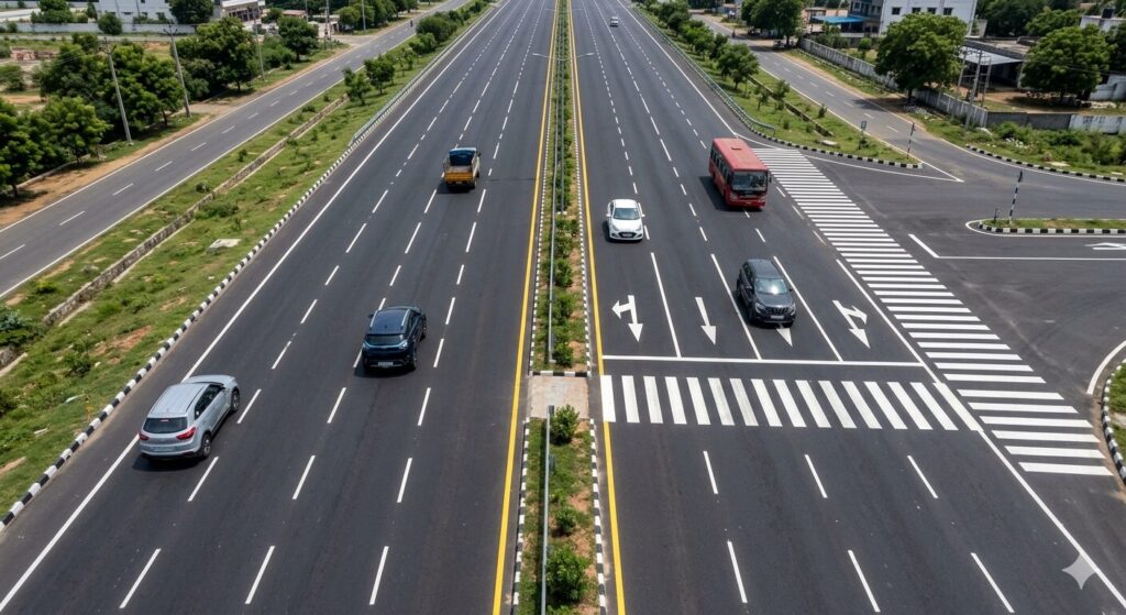 lanes on a highway