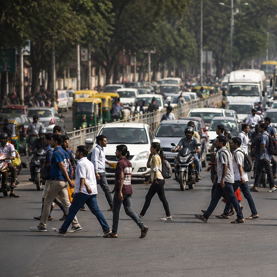 Millions of people crossing the road at their own risk