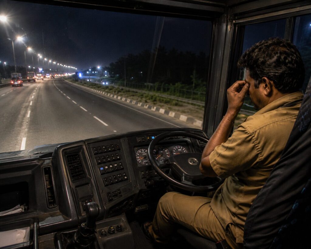 Tired Bus Driver