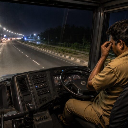 Tired Bus Driver