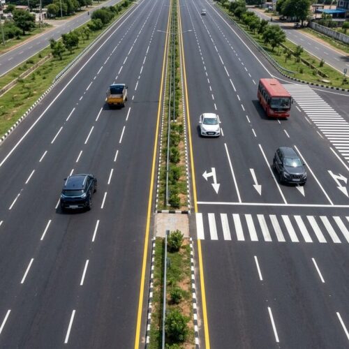 lanes on a highway